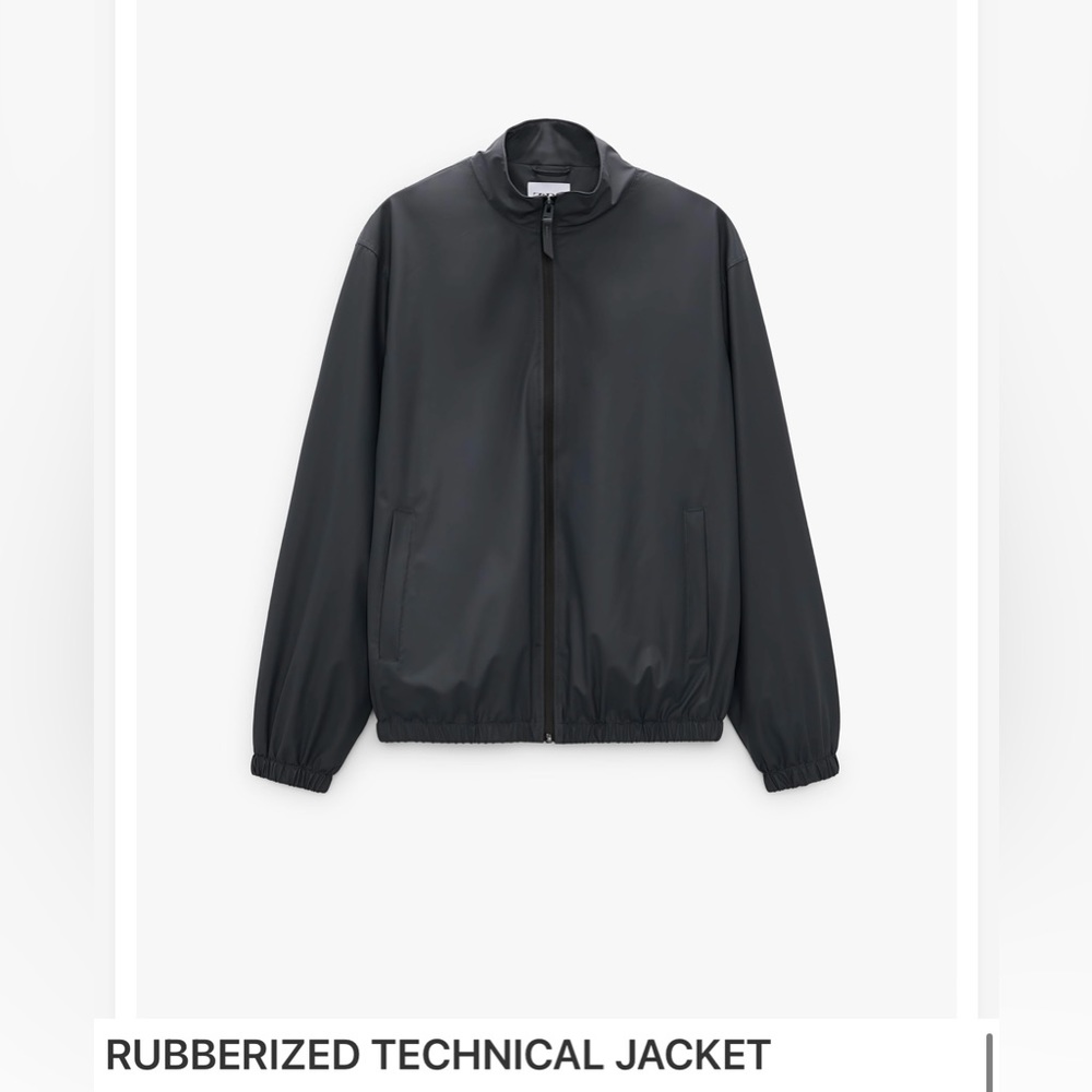Zara Rubberized Technical Men’s Full Zip Light Jacket medium